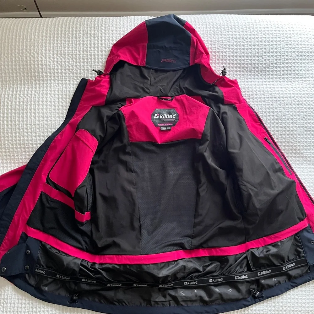 NWT Killtec Kow 104 Insulated Hooded Ski Jacket Dark Orchid - Picture 3 of 8